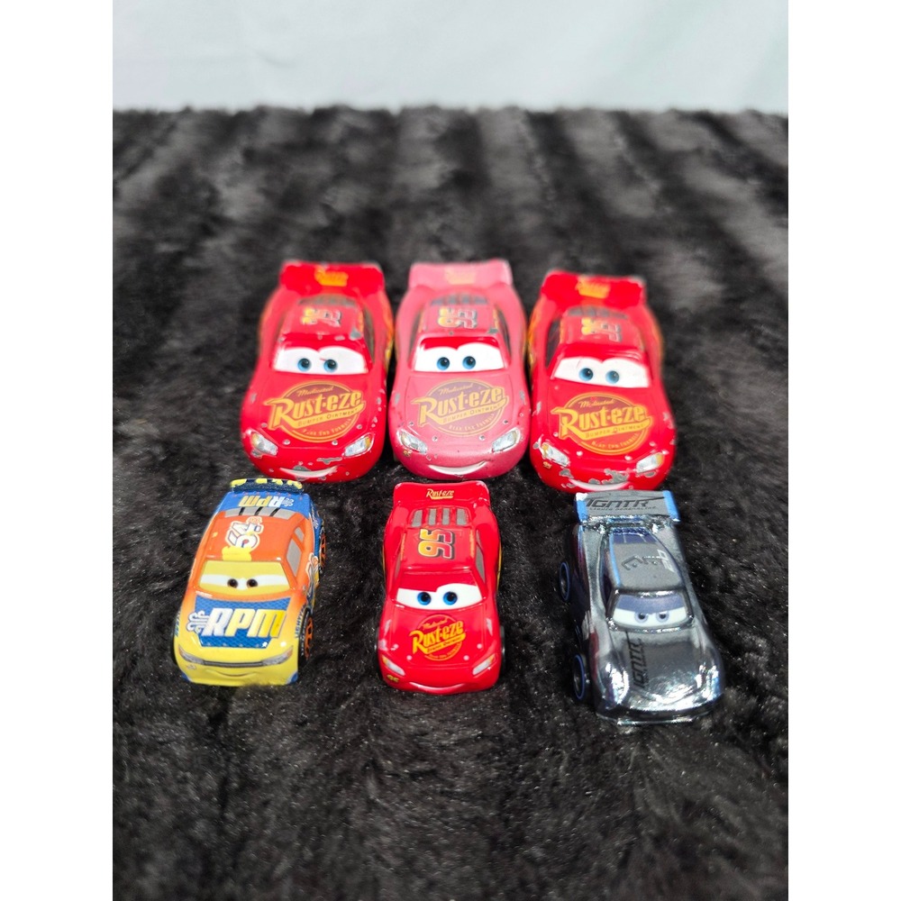 Disney Pixar Cars Diecast Lot Lightning McQueen Jackson Storm RPM 6pc Toy Cars